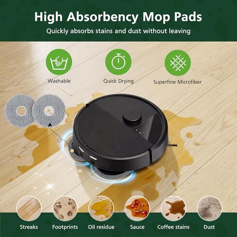 25 Pcs Replacement Parts Kit for iRobot Roomba Plus 405/505/ 505X/ 507 Combo Robot Vacuum, Accessories Include 2 Main Brush, 6 Vacuum Bags, 4 Filters, 6 Mop Pads, 6 Side Brushes, 1 Cleaning Brush in Kuwait