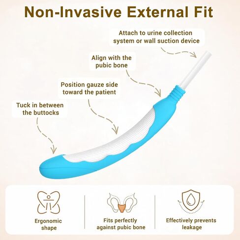 30 Pack Female External Catheters, Non-Invasive Design, Skin-Friendly Silicone Material, Leak-Proof Fit, Catheter Compatible with PureWick Urine Collection System in Kuwait