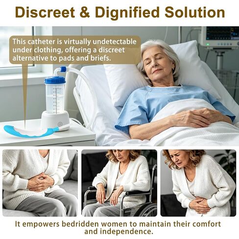30 Pack Female External Catheters, Non-Invasive Design, Skin-Friendly Silicone Material, Leak-Proof Fit, Catheter Compatible with PureWick Urine Collection System in Kuwait