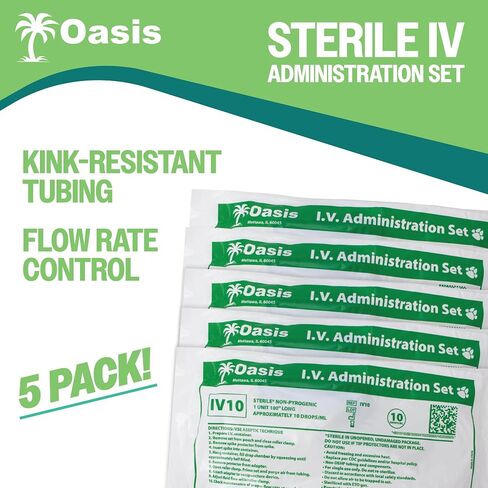 Oasis Universal IV Set, Veterinary Animal Use Only, 5 Pack in Kuwait