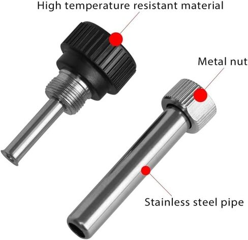 For 936 Iron Head Cannula Iron Tip Accessories, Silver and Black Color, High Temperature Sleeve, 3pcs/set in Kuwait