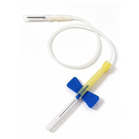 Blood Collection Needles, Butterfly Needles 23 x 3/4 x 12" with Luer Adapter Sterile Individually Wrapped - 50 Counts in Kuwait