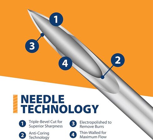 Easy Touch 27 Gauge U-100 Insulin Syringes (27G 1cc 5/8") with 5/8" Long Needle, 1cc (100 Unit Capacity), Bold Markings for Accurate Dosing, Disposable, Box of 100 in Kuwait