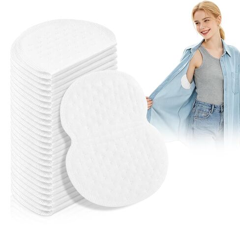 Armpit Sweat Pads, 100 Packs Underarm Sweat Pads for Women and Men, Disposable Underarm Pads for Sweating Women, Comfortable and Non Visible in Kuwait