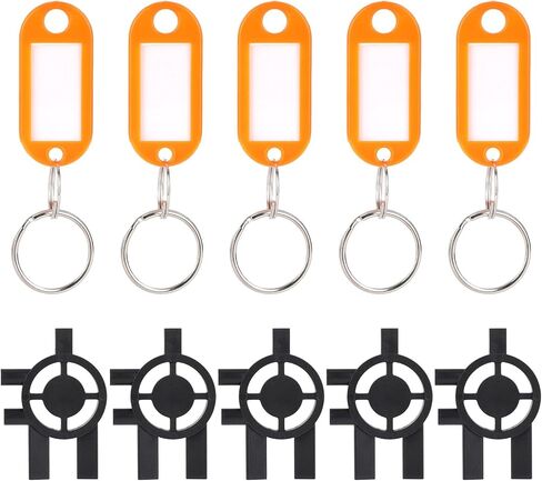 Tinoaly 5pcs Paper Towel Dispenser Keys for Cintas & Sanis, 3-in-1 Toilet Paper Holder Key Replacement with 5 Key Rings & 5 Labels for Commercial Business Home Office School Maintenance in Kuwait