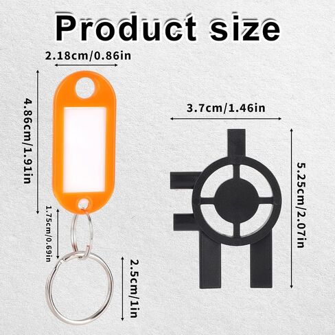 Tinoaly 5pcs Paper Towel Dispenser Keys for Cintas & Sanis, 3-in-1 Toilet Paper Holder Key Replacement with 5 Key Rings & 5 Labels for Commercial Business Home Office School Maintenance in Kuwait