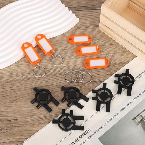 Tinoaly 5pcs Paper Towel Dispenser Keys for Cintas & Sanis, 3-in-1 Toilet Paper Holder Key Replacement with 5 Key Rings & 5 Labels for Commercial Business Home Office School Maintenance in Kuwait
