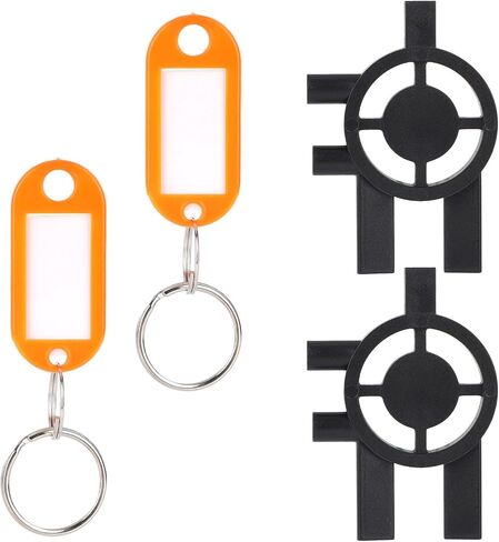 Tinoaly 5pcs Paper Towel Dispenser Keys for Cintas & Sanis, 3-in-1 Toilet Paper Holder Key Replacement with 5 Key Rings & 5 Labels for Commercial Business Home Office School Maintenance in Kuwait