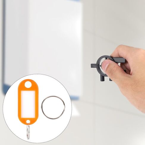 Tinoaly 5pcs Paper Towel Dispenser Keys for Cintas & Sanis, 3-in-1 Toilet Paper Holder Key Replacement with 5 Key Rings & 5 Labels for Commercial Business Home Office School Maintenance in Kuwait