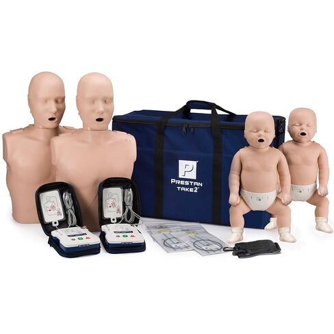 MCR Medical Prestan Take2 CPR Manikin & UltraTrainer Kit with Feedback (2-Adult, 2-Infant, & 2-UltraTrainers) and Accessories in Kuwait