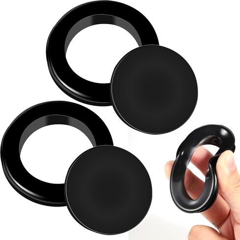 2 Pieces Silicone Patio Table Umbrella Hole Ring Plug and Cap Set for Outdoors Patio Garden Table Deck Yard, 2inch(Black) in Kuwait