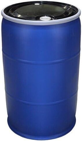 Air Sea Containers - 55 Gallon Open-Head UN Rated Plastic Drum w/Ring Lock Lid - Lightweight, Versatile & Durable Storage Buckets with Lids in Kuwait