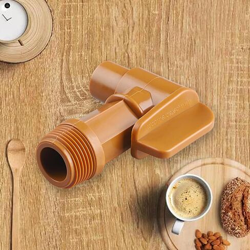 3/4" Polyethylene Drum Faucet for 5-55 Gallon Barrels Chemical Resistant Spigot Brown Barrel Faucet for Steel Plastic Drum by LUCKEG 6pcs in Kuwait