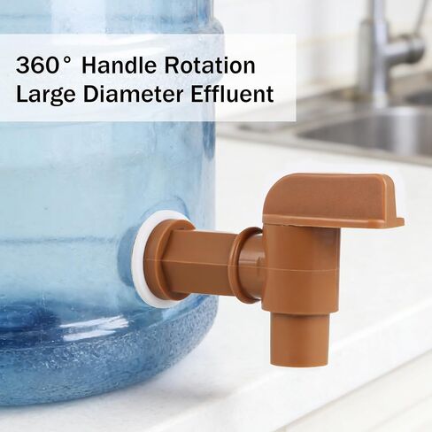 3/4" Polyethylene Drum Faucet for 5-55 Gallon Barrels Chemical Resistant Spigot Brown Barrel Faucet for Steel Plastic Drum by LUCKEG 6pcs in Kuwait