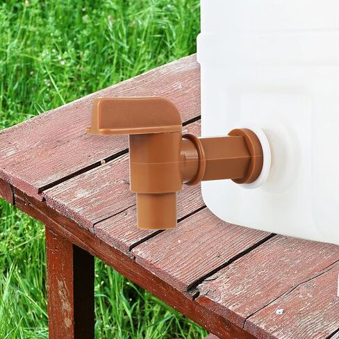 3/4" Polyethylene Drum Faucet for 5-55 Gallon Barrels Chemical Resistant Spigot Brown Barrel Faucet for Steel Plastic Drum by LUCKEG 6pcs in Kuwait