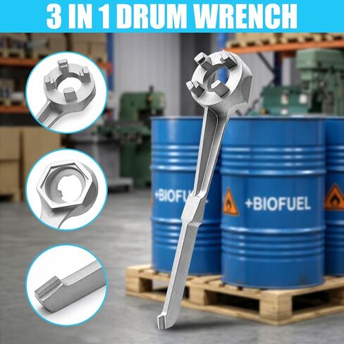 3 Pack Aluminum Bung Wrench, Professional Drum Plug Wrench Barrel Opener Tool for Opening 10 15 20 30 50 55 Gallon Drum, Fits 2 Inch and 3/4 Inch Bung Caps in Kuwait