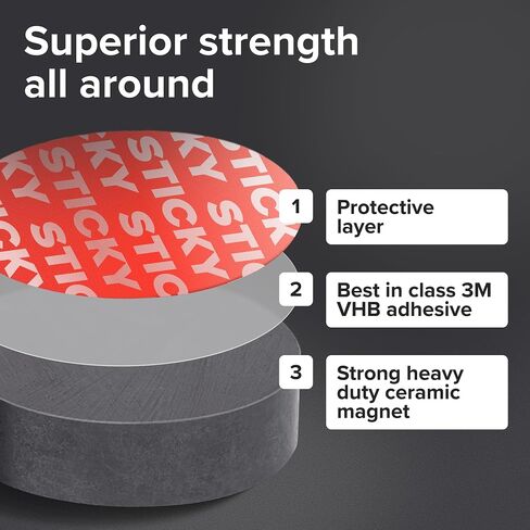 Strong Ceramic Round Small Magnets (0.7x0.2/18x5mm, 10 pcs) - Heavy Duty Magnets, Non-Corrosive, High Thermal Resistance, Versatile for Home, Office, Workshop, Whiteboard, Fridge and Hobby Use in Kuwait
