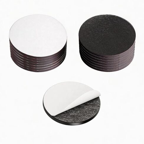 Strong Adhesive Flexible Magnets (15 PCS, 1.1" x 0.08") - Sticky Magnetic Dots for Fridge, Whiteboard, DIY Crafts, Artwork & Photo - Safe & Low Strength Magnets, Perfect for Light Small Objects Only in Kuwait
