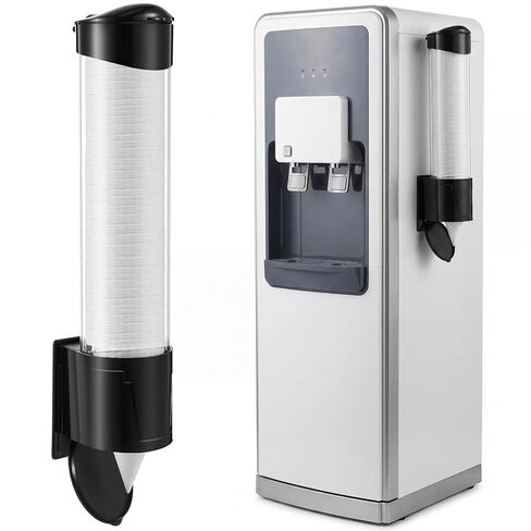 Roshtia Cone Cup Dispenser, Pull-Type Cups Dispenser Holds up to 200 Pcs 3-4.5 oz Cone Cups, Premium Reinforced Plastic Cup Holder Rack, Easy Install for Restaurants, Home, Office, Kitchen, Fast Food in Kuwait