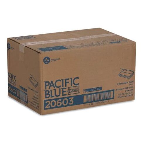 Georgia Pacific 20603 C-Fold Paper Towels Paper Band White 10¼ x 13¼ Sheets 240 ct/pk 10 Pk/Cs in Kuwait