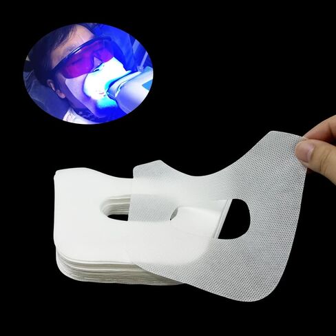 Disposable Dental Mouth Protection Pads, YOUYA DENTAL 100Pcs/Pack Dental Cloth Saliva Pads Towel Cheek Protection Pad Dental Face Gauze Mouth Mask Non Woven Mat for Dental Procedures Teeth Whitening in Kuwait