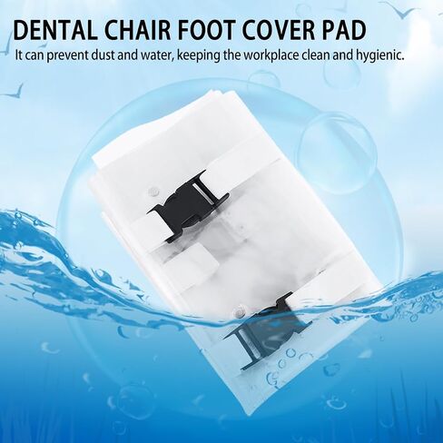 4Pcs Dental Chair Foot Cover Pad Waterproof Washable Clinic Unit Chair Protection Supplies with Elastic Bands for Clinic,Beauty Salon,etc(18.8"W x 17.1"L) in Kuwait