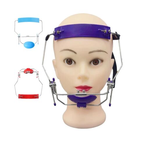 غطاء رأس من نوع Maskface للسحب العكسي لتقويم الأسنان خارج الفم، أداة جر للأمام للأسنان، حجم قابل للتعديل، بطانة قابلة للتنفس (أزرق) in Kuwait