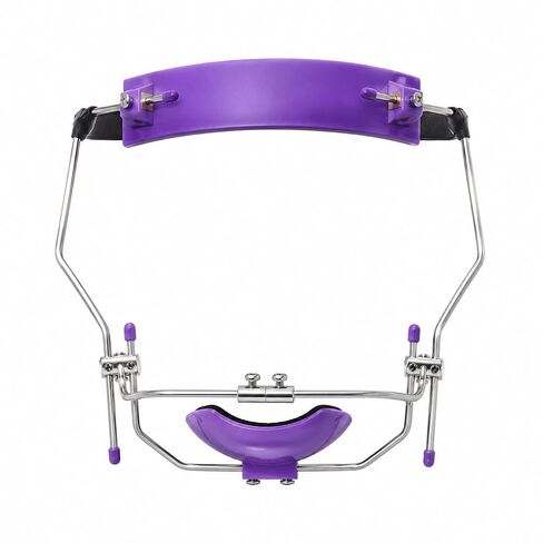 Orthodontic Face Mask, Adjustable Reverse Pull Dental Headgear with Chin Cup and Forehead Pad, Stainless Steel Frame, Blue in Kuwait