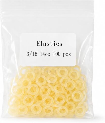 Extraoral Orthodontic Elastics, 14 oz O-Ring Dental Rubber Bands for Braces Headgear, 500 Count, Multiple Sizes (3/16 Inch - 14 oz) in Saudi Arabia