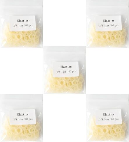 Extraoral Orthodontic Elastics, 14 oz O-Ring Dental Rubber Bands for Braces Headgear, 500 Count, Multiple Sizes (3/8 Inch - 14 oz) in Saudi Arabia