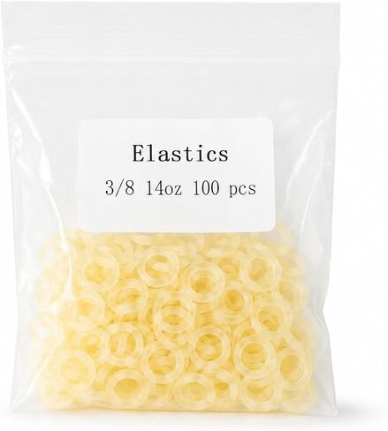 Extraoral Orthodontic Elastics, 14 oz O-Ring Dental Rubber Bands for Braces Headgear, 500 Count, Multiple Sizes (3/8 Inch - 14 oz) in Saudi Arabia