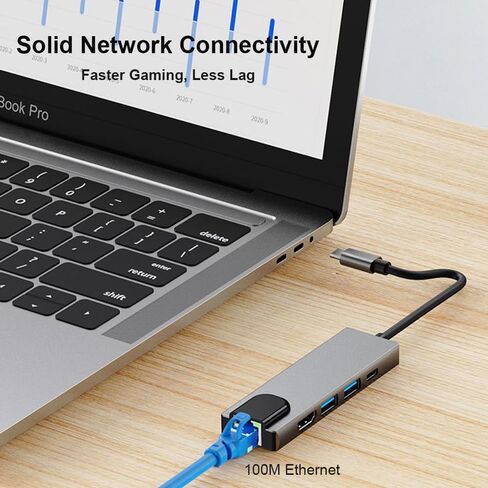 كيو سي اي اس محول USB C الى HDMI للمنزل والمكتب لمنصة ديكس ستيشن لتجربة سطح المكتب، موزع نوع سي لفيديو HDMI 4K متوافق مع سامسونج جالكسي S20 S10 S10e S9 S8 بلس/نوت 10/تاب S4 ماك بوك برو/اير 2020 in Kuwait