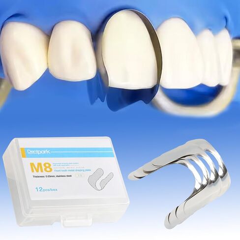 Dental Anterior Matrix Bands Curvature Matrix Bands for Proximal Anterior Restoration Materials Dentistry Oral Material（12Pcs） in Kuwait