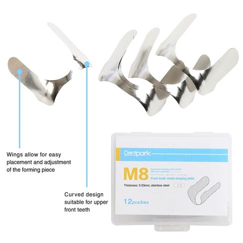 Dental Anterior Matrix Bands Curvature Matrix Bands for Proximal Anterior Restoration Materials Dentistry Oral Material（12Pcs） in Kuwait