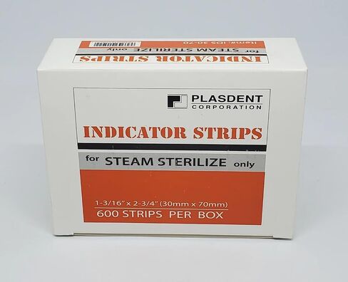 Plasdent IDS30-70 Indicator Strips Steam Sterilize 1 3/16 X 2.75 600/Pk in Kuwait