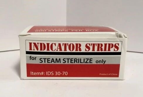 Plasdent IDS30-70 Indicator Strips Steam Sterilize 1 3/16 X 2.75 600/Pk in Kuwait