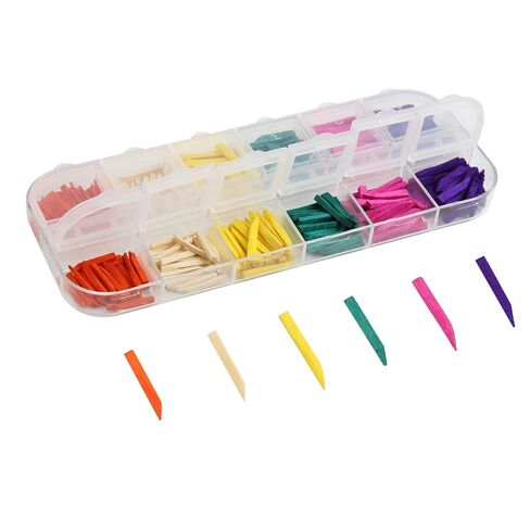 Dental Fixing Wooden Wedges Disposable Materials for Dental Restoration for Matrices Dental Matrix Wedges Gap Colorful Wood for Dental Restoration 300 Pcs/Box in Kuwait