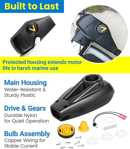 Top Cover Control Box Housing & Gear Kit Fits for Minn Kota Fortrex & Maxxum Trolling Motors - Complete Foot Control Repair Kit - Replaces Parts 2280202 & 2282500 in Kuwait