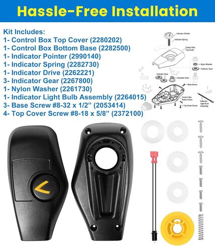 Top Cover Control Box Housing & Gear Kit Fits for Minn Kota Fortrex & Maxxum Trolling Motors - Complete Foot Control Repair Kit - Replaces Parts 2280202 & 2282500 in Kuwait