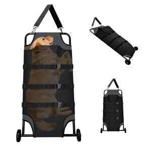 Portable Foldable Dog Stretcher for Large Dogs, 45 x 22 Inch Animal Carry Stretcher for Emergency Use, 300lbs Capacity Pet Transport Stretcher with Waterproof PVC Mesh in Kuwait