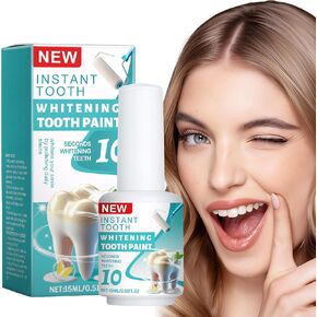 Tooth Paint, Instant Teeth Whitening Paint Kit, White Gel Paint for Teeth, Fast & Easy Get Shiny White Teeth, Peroxide-Free, Gentle for Sensitive Teeth, Safe, Portable for On-The-Go Socializing in Kuwait