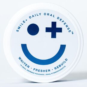 Smile+ Defense Pouches - Teeth Whitening, Nano Hydroxyapatite, Caffeine Free, Nicotine Free, Sugar Free - Enamel Repair & Remineralizing - Whiten, Freshen & Rebuild - Mint Ice, 15 Pouches (1 Tin) in Kuwait