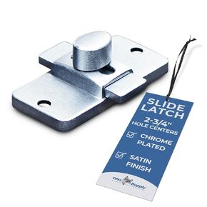 2-3/4 in Surface Mount Slide Latch, Chrome-Plated Satin Finish Bathroom Stall Door Lock, ADA Compliant Commercial Restroom Partition Replacement Hardware - 9869-1 in Kuwait