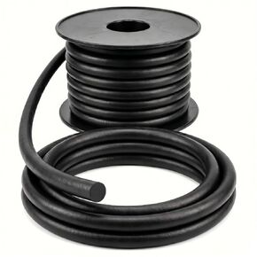 Solid Rubber Cord - 1/2" Diameter - 5 Feet Black Buna, 70 Durometer Round Rubber Rod for O-Rings, Gaskets, Seals - Oil & Gas Resistant in Kuwait