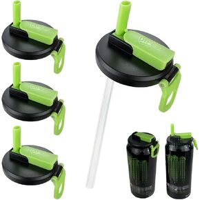 ORIGINAL CREATOR - DIPESI 4 Pack Soda Can Lids with Straws,Inspired by Energy Drink Can Colors – Fits fit Standard 12oz/16oz Cans in Kuwait