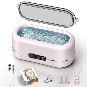 BYASKZIV Ultrasonic Jewelry Cleaner, 48KHz Ultrasonic Cleaner Machine with 20oz 304 Stainless Steel Tank, Dual Modes & LED Display - for Jewelry, Eyeglasses, Watches, Dentures, Retainers & More-Black in Kuwait