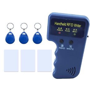 Handheld RFID Writer 125KHz Reader Duplicator | Smart ID Card Copier, ID HID and AWID Compatible, Includes 3 T5577 Key Fobs and 3 T5577 Cards, Only Supports 125Khz in Kuwait