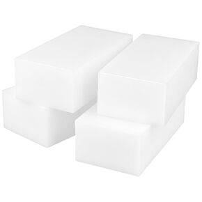 SOUJAP 4 Pack HDPE Plastic Block, White, 6 x 3 x 2 Inch Polyethylene Solid Block for Machining, DIY Projects, Engineering in Kuwait