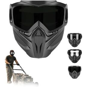 Full Face Goggle Mask, Detachable Anti-Fog Protective Goggles for Welding, Riding, Lawn Mowing & Grass Cutting in Kuwait