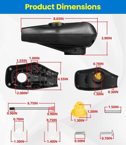 Top Cover Control Box Housing & Gear Kit Fits for Minn Kota Fortrex & Maxxum Trolling Motors - Complete Foot Control Repair Kit - Replaces Parts 2280202 & 2282500 in Kuwait
